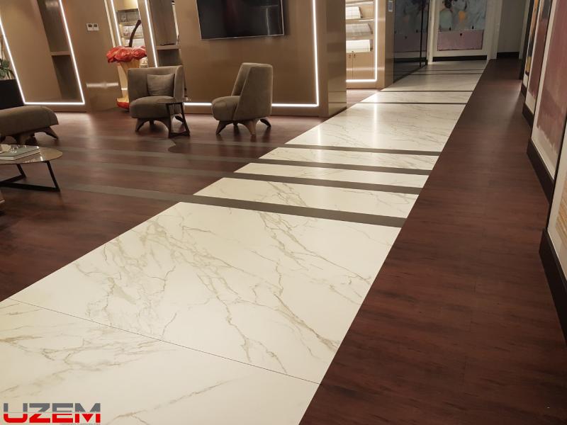 Agelles Institute Florya bekleme alanı LVT zemin kaplama – estetik merkez vinil karo döşeme uygulaması
