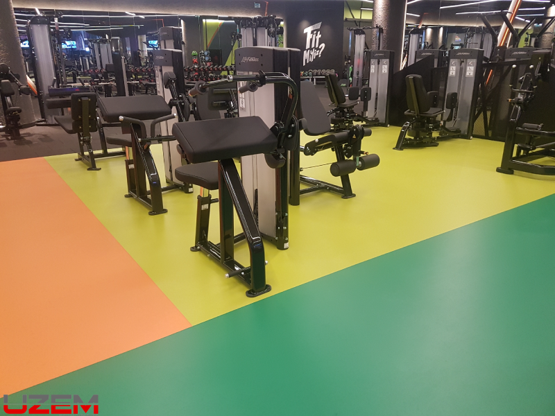 Cevahir AVM MacFit kauçuk ve PVC zemin kaplama – fitness salonu döşeme projesi