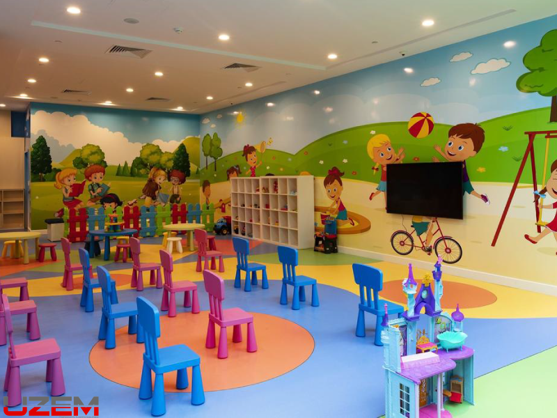 NG Enjoy Sapanca Otel çocuk kreşi PVC zemin kaplama – renkli iç mekan vinil döşeme uygulaması