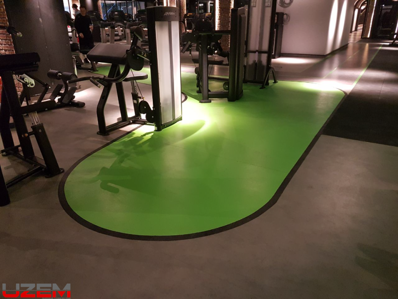 Carousel AVM Gymotion Fitness salonu PVC zemin kaplama – esnek ve kaymaz spor zemini uygulaması