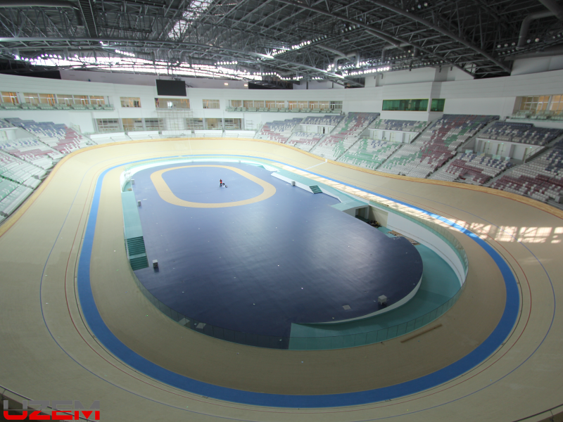 Türkmenistan Aşkabat Olimpiyatları bisiklet ve yürüyüş yolu PVC zemin kaplama – spor pisti döşeme uygulaması